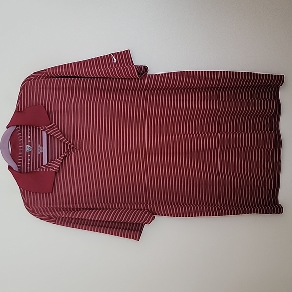 Nike Other - Nike Golf Burgundy Wine Striped Polo Short Sleeve Shirt XL